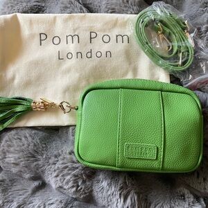 Pom Pom London Vibrant Green Crossbody Bag New without tags.